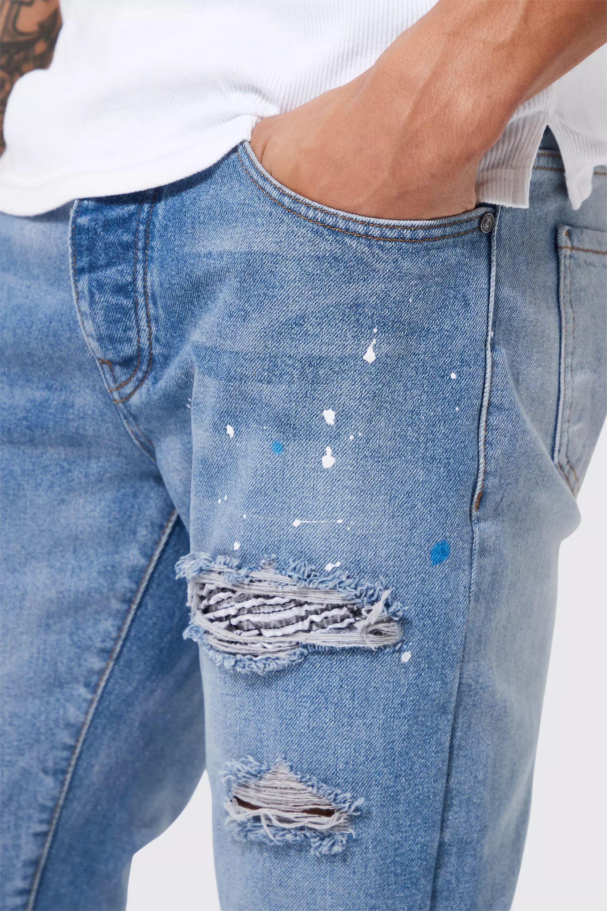 Jean tache de peinture zara outlet